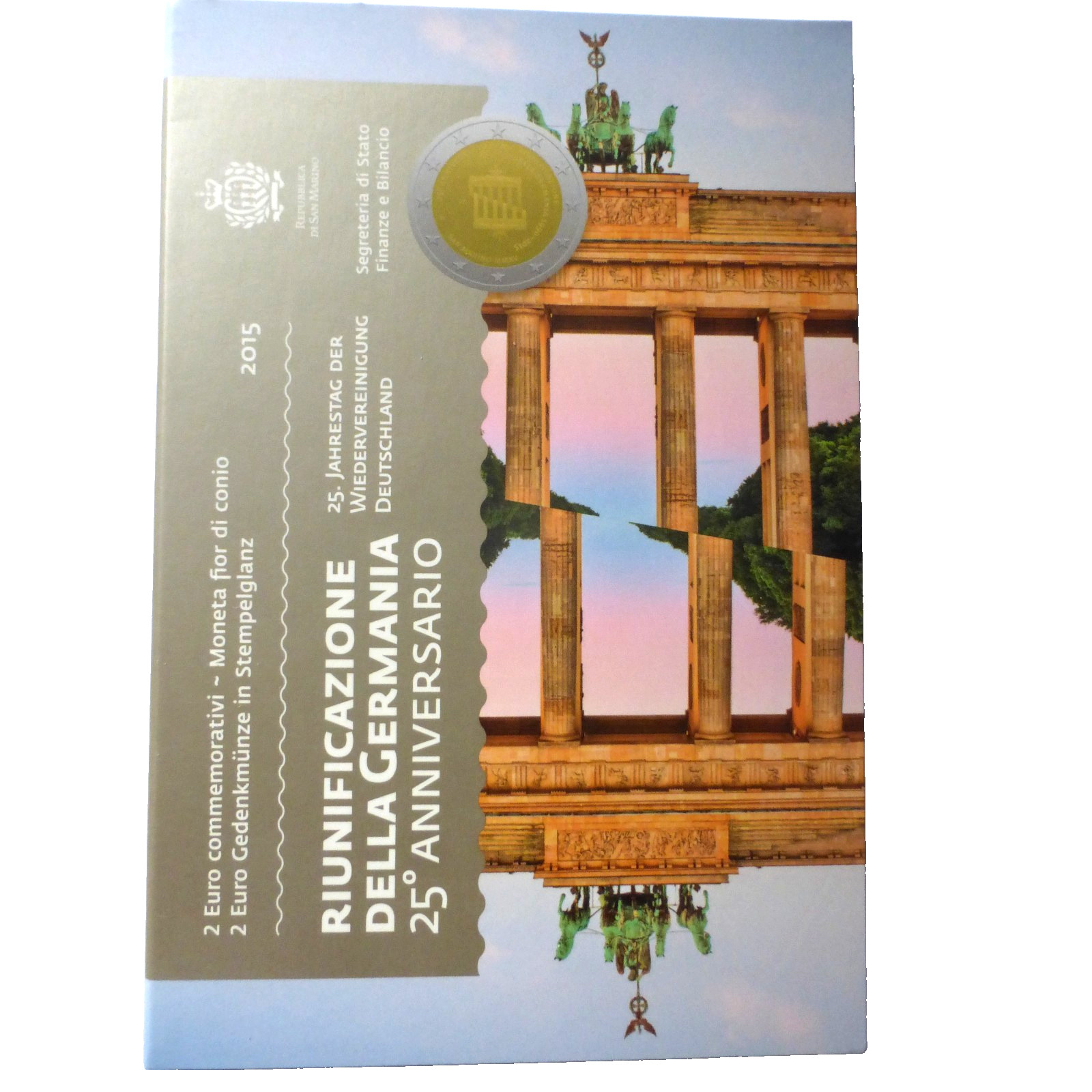 Coffret San Marin 2015 2euro commémorative - Réunification de l'Allemagne