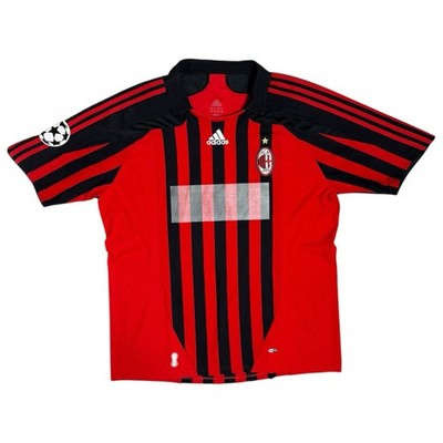 Y2K Men's Vintage 2007-2008 Adidas AC Milan Kaka Home Red Black
