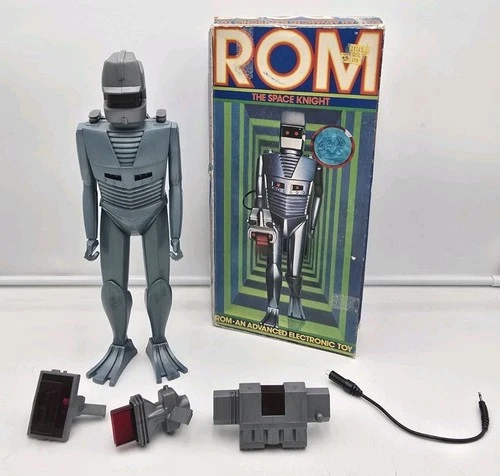 Rare VTG 1979 PARKER BROTHERS ROM the Space Knight  Toy Robot with Original Box 