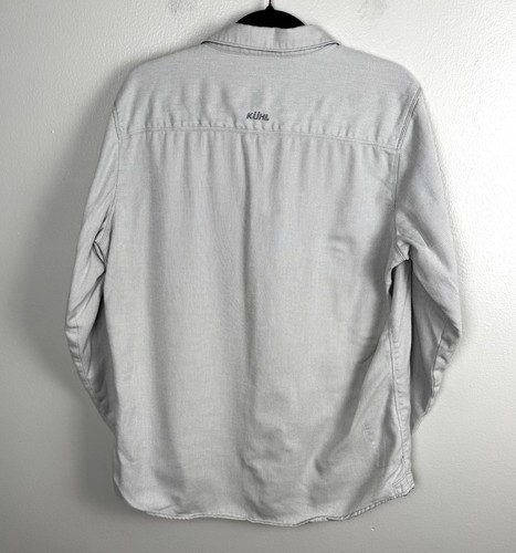 Kuhl Button Up Mens Size Medium Gray Flannel Long Sleeve Shirt Outdoors Hiking - Picture 6 of 7