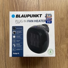 Wall Plug-In PTC Fan Heater Blaupunkt 700W 12 Hour Timer Set Temperature Adjust