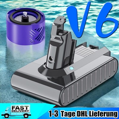 9000mAh Für Dyson V6 Akku / Filter DC58 SV03 SV09 DC62 DC59 Animal Trigger 8AH