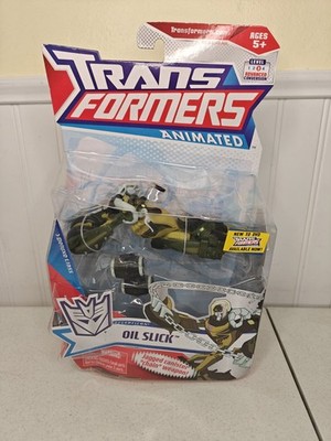 Hasbro Transformers Animated Deluxe Oil Slick Action Figure Motorcycle Bike 2008