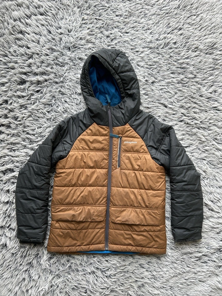 Patagonia Kids Coat Medium Brown Pine Grove Puffer Jacket Quilted Insulated - Image 2 of 4