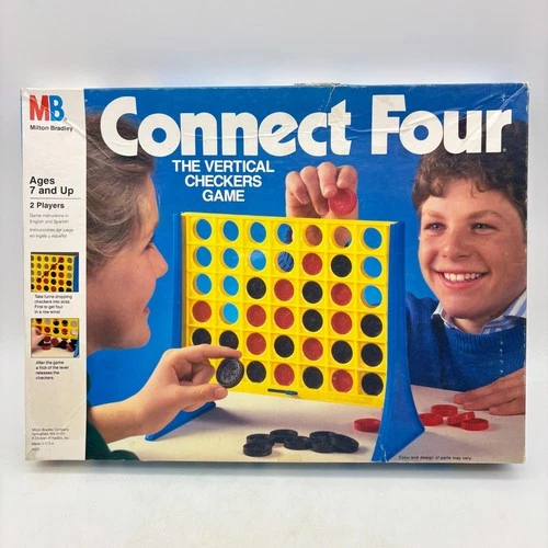 VINTAGE Connect Four COMPLETE Milton Bradley 1986 Kids Children's 80's 90's 4