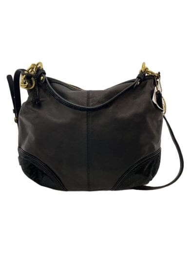 COACH Black Leather Shoulder Bag Style F21967 Minimalist Design