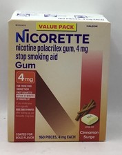 Nicorette Nicotine Gum Cinnamon Surge 4 mg 160-Ct Exp 4/27 PACKAGING MAY VARY
