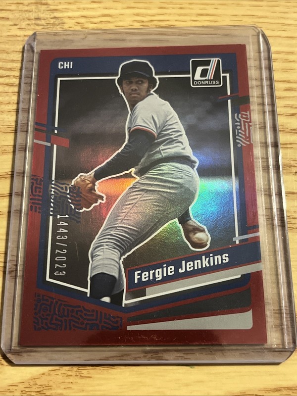 2023 Panini Donruss Holo Red Parallel SP #’d 1443/2023 Fergie Jenkins #217 HOF