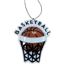 BASKETBALL Hoop 4” Christmas Tree Ornament Resin Personalized Name or Blank