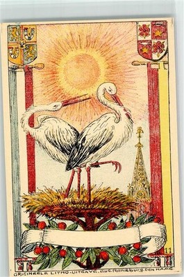 10670732-signed Rensburg Eug. coat of arms flags stork
