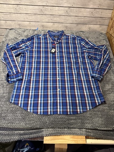 CHAPS Men's Long Sleeve Button Down Collar shirt EASY CARE FLEX COMFORT STRETCH