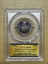 2026 Declaration of Independence Quarter July 4th Privy MS66 Early Find PCGS