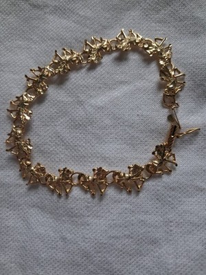 Vintage 14k 7in  Yellow Gold Carousel Horse Bracelet
