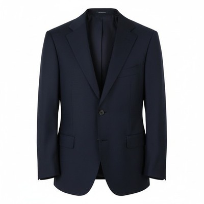 SUITSUPPLY Lazio Einreiher Herren Blazer UK46S Dunkelblau Wolle Kerb Revers *