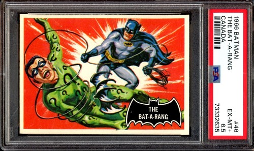 1966 Topps Batman Black Bat #46 The Bat-a-Rang — PSA 6.5