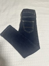 OshKosh B'gosh Girls Size 5R Skinny Dark Wash Blue Denim Jeans Pockets Button