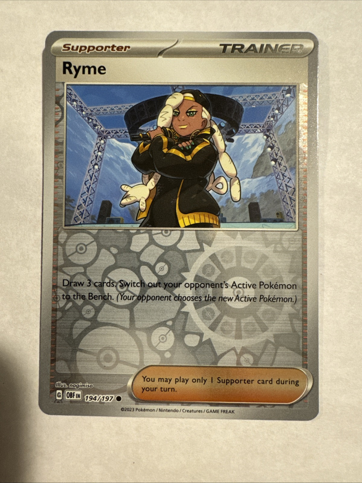 Pokemon -  Ryme - 194/197 - Reverse Holo - Obsidian Flames - NM/M - NEW