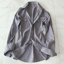 45R 45rpm Houndstooth Cotton Shirt Snap Butto...
