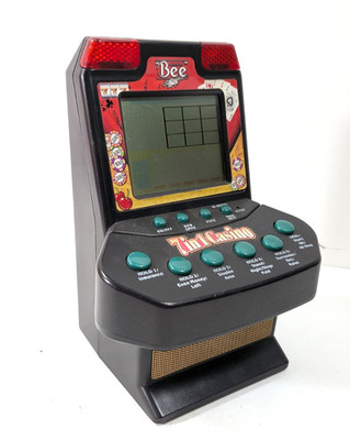 Vintage Bee 7 in 1 Casin Virtual Casino Mini Arcade Machine Game Table Top WORKS