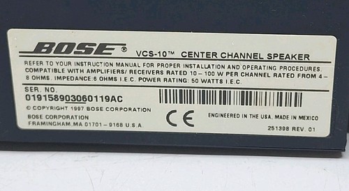 Bose VCS-10 Center Channel Speaker HiFi Home Theater System Wired Speaker TESTED - Picture 9 of 11
