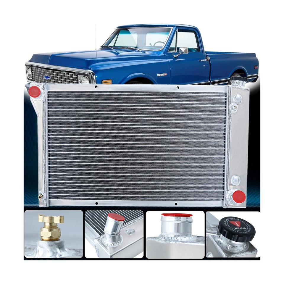 Radiator - 4 ROW ALUMINUM RADIATOR For 1968-1972 Chevy Gmc C10 C20 C30 ...