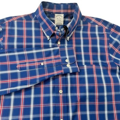 Brooks Brothers Regent 100% Supima Cotton Non Iron Button Down Shirt Mens Medium