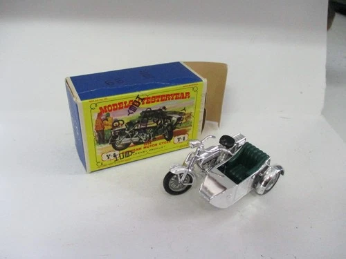Matchbox Lesney Yesteryear Y-8 Sunbeam Motorcycle- hard to find 2nd version box