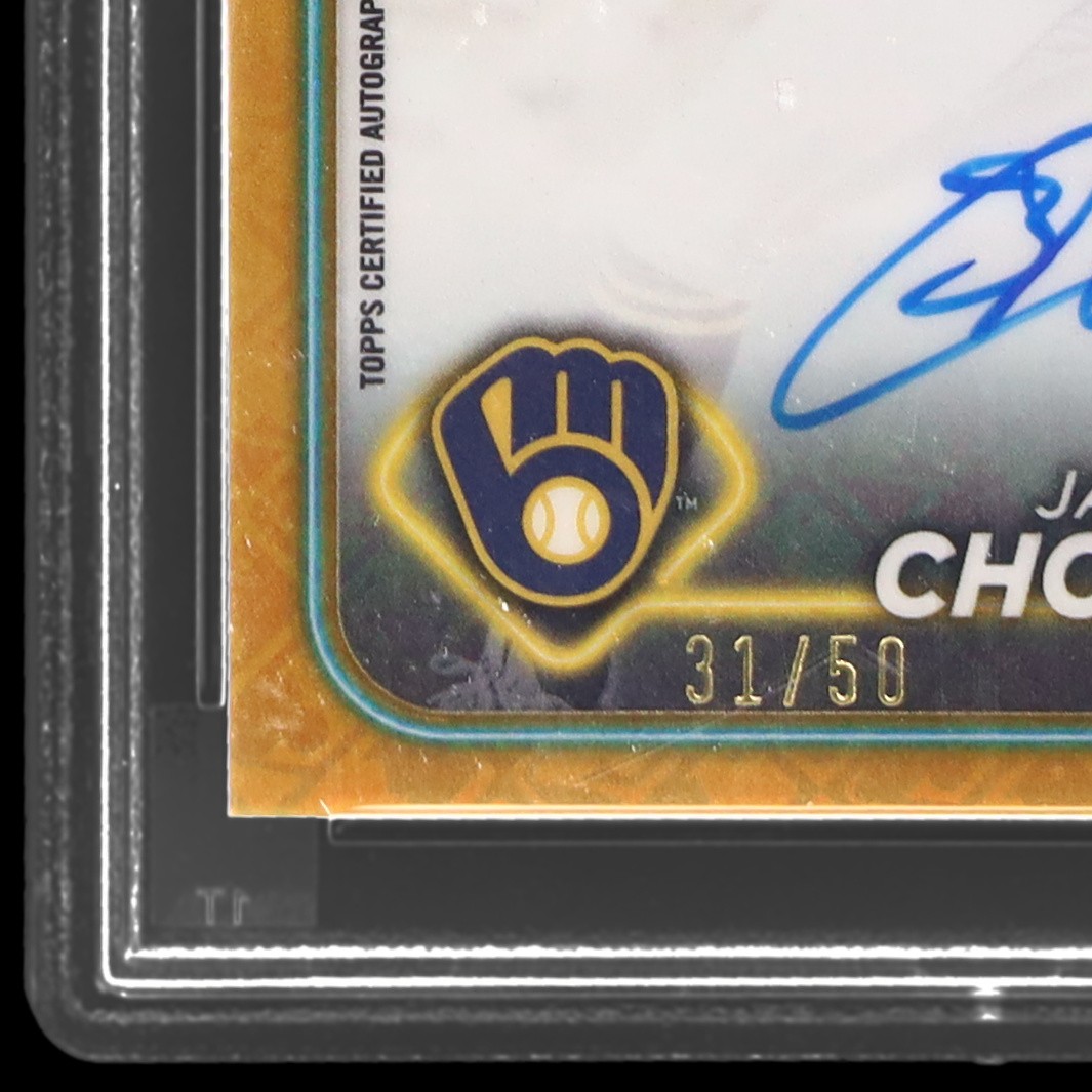 2024 Topps Chrome Logofractor Jackson Chourio #RCAJC PSA 10 RC AUTO 31/50 AUTO view 6