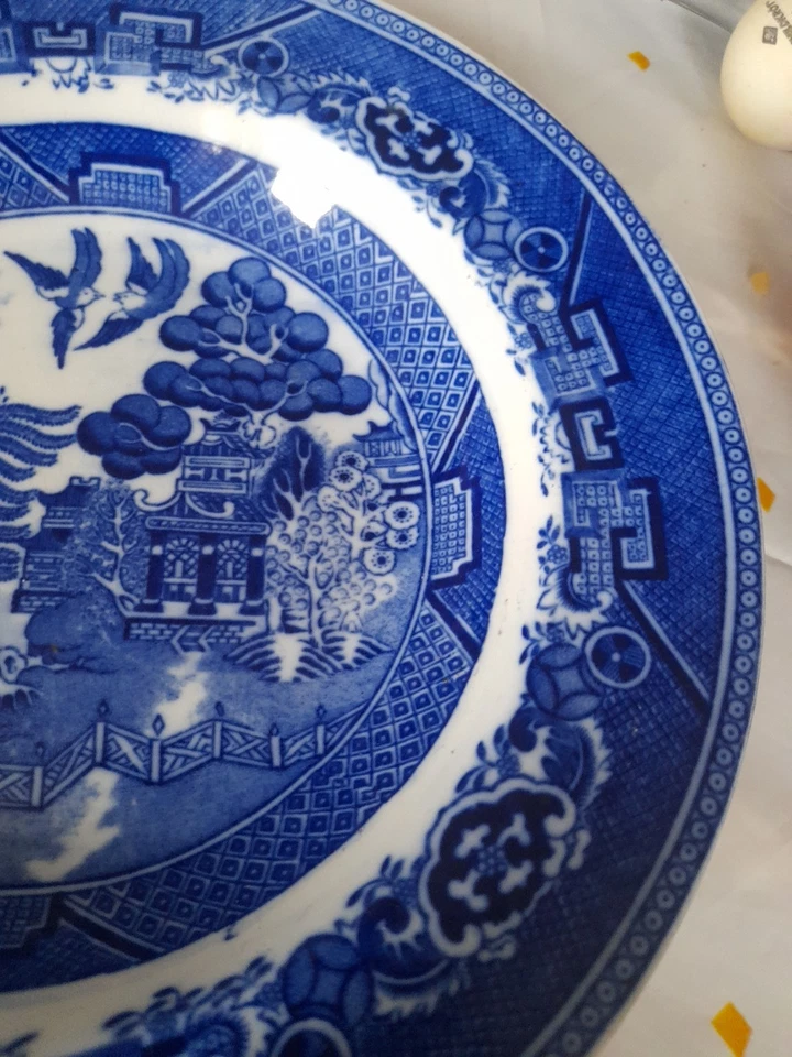 Adderley Ware Old Willow Pre 1920 Soup Bowl Cereal Dish - Image 3 of 4