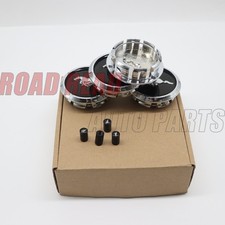 8pcs 68mm For Mustang Gt Black Silver Horse Wheel Center Caps Hub Rim Caps