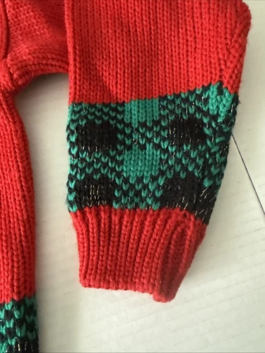 Karen Scott Sweater Women Petite L PL Scottie Dog 1980s NOS Ugly Christmas VNTG