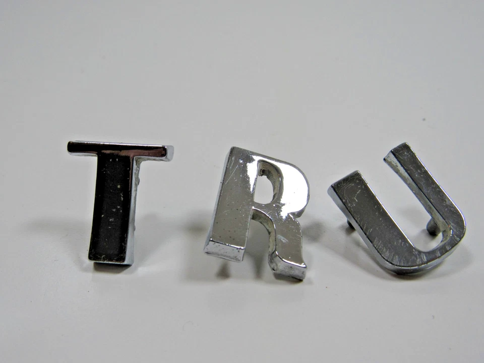 Insignia emblema letras cromadas lisas Triumph Spitfire de colección TR2 TR3 TR4 #A2 Foto 2 de 4