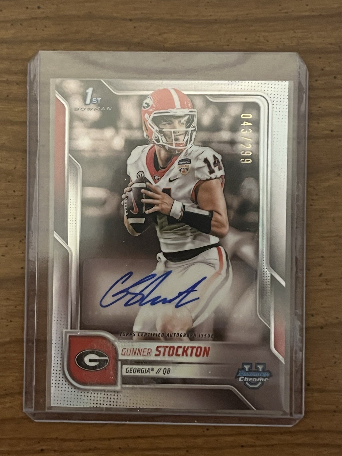 2025 Bowman Chrome U Gunner Stockton 1st Refractor Auto /299 #BCA-GS Georgia