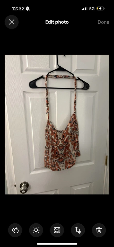 Bolso de Hombro Free People Boho Bandolera Bolso de Compras Ligero Lino Foto 3 de 4