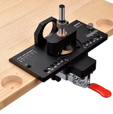 Metal Concealed Hinge Jig with Quick Clamp and Dust Vacuum Adapter Concealed