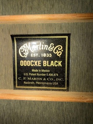 C. F. Martin & Co. 000CXE BLACK（エレアコ） Acoustic Guitar Martin & Co. 000CXE Black Made in Mexico | eBay