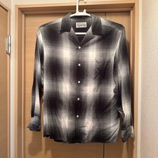 WACKO MARIA Ombre Check Shirt L Indoor try-on