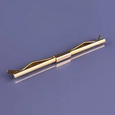 Retro Straight Gold Tone Tie Collar Bar Formal Simple 2-3/8” Vintage