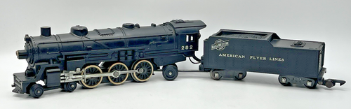 American Flyer S Gauge #282 Pacific Loco/Tender - Solid Excellent Nice Runner - Picture 5 of 15