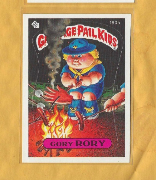 Gory RORY #190a 1986 Garbage Pail Kids trading card — raw and PSA graded price guide