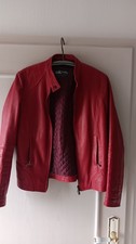 Rote Lederjacke Damen, Größe 36