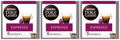 NESCAFÉ Dolce Gusto Espresso 48 Kaffeekapseln, 100% edle Arabica Bohnen 3er Pack