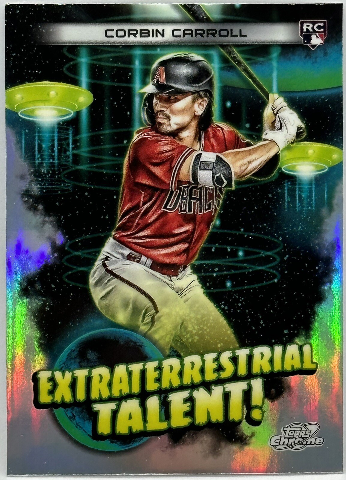 2023 Topps Chrome Cosmic Corbin Carroll Extraterrestrial Talent Refractor ET-7