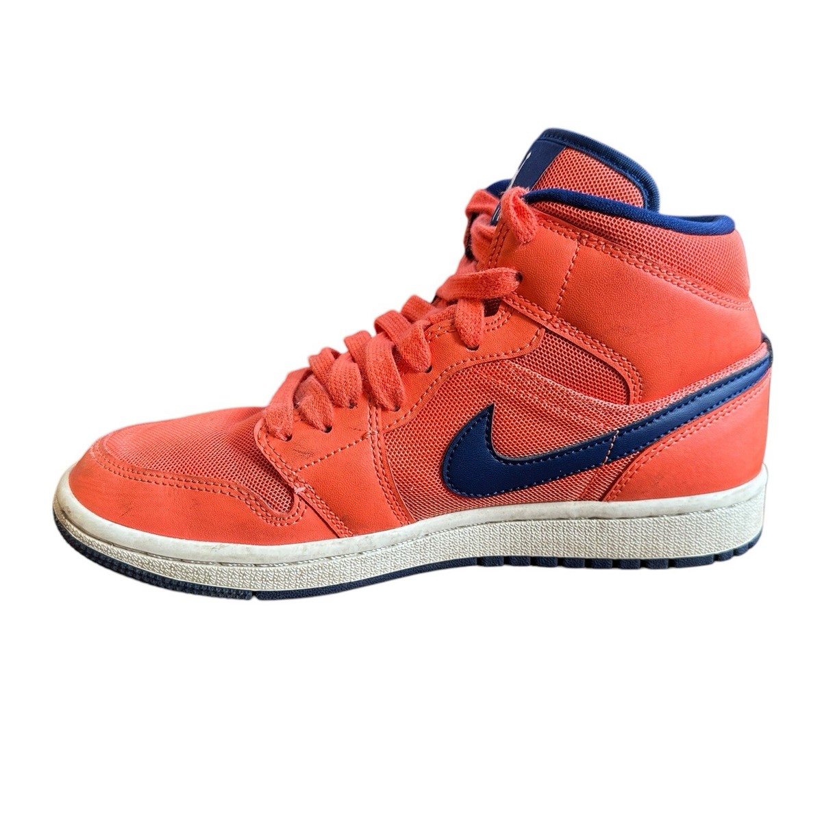 Nike Air Jordan 1 Mid Turf Womens Size 7 Turf Orange Blue Void