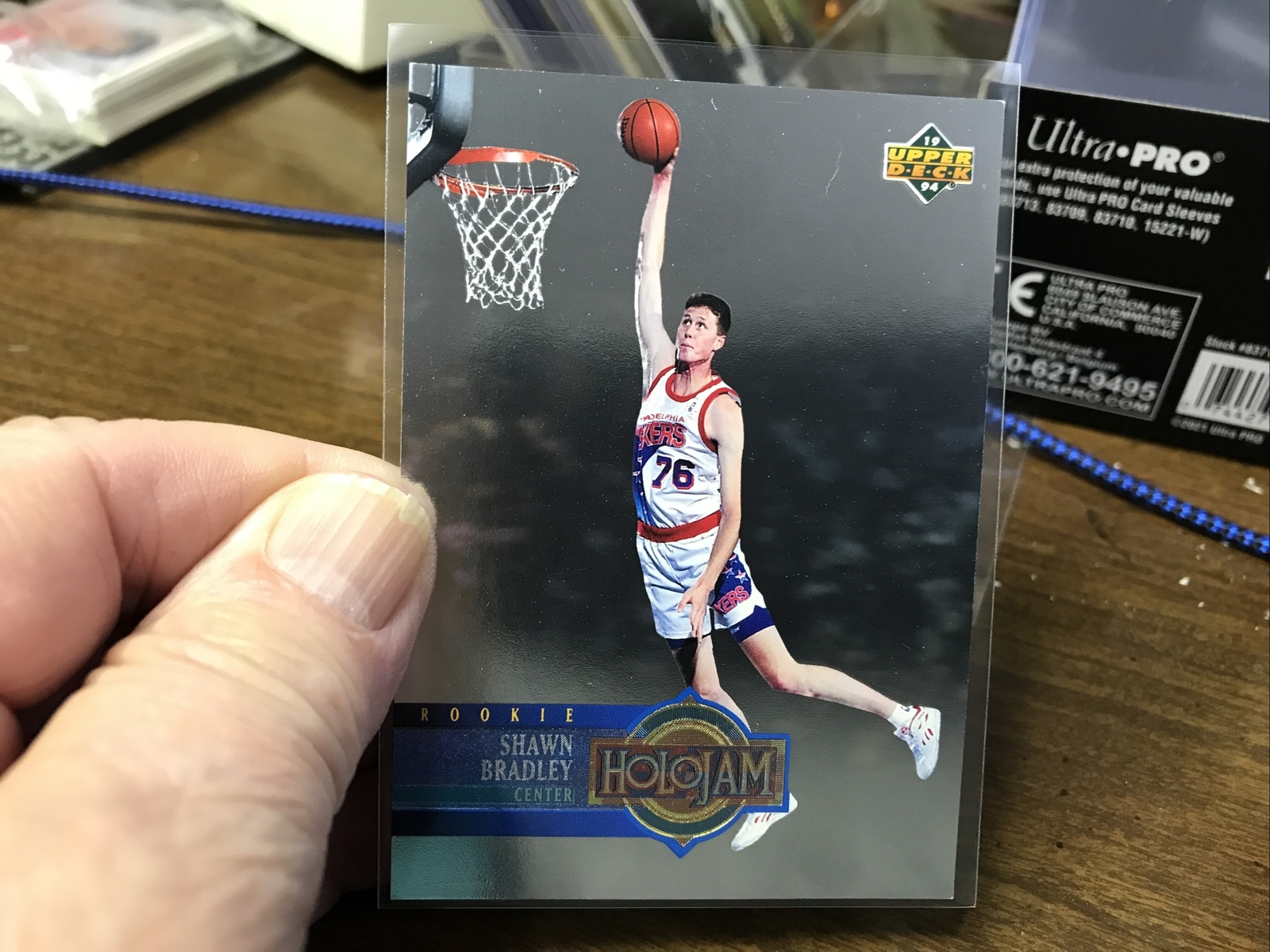 1993 Upper Deck Holojams Shawn Bradley H29 Philadelphia 76ers