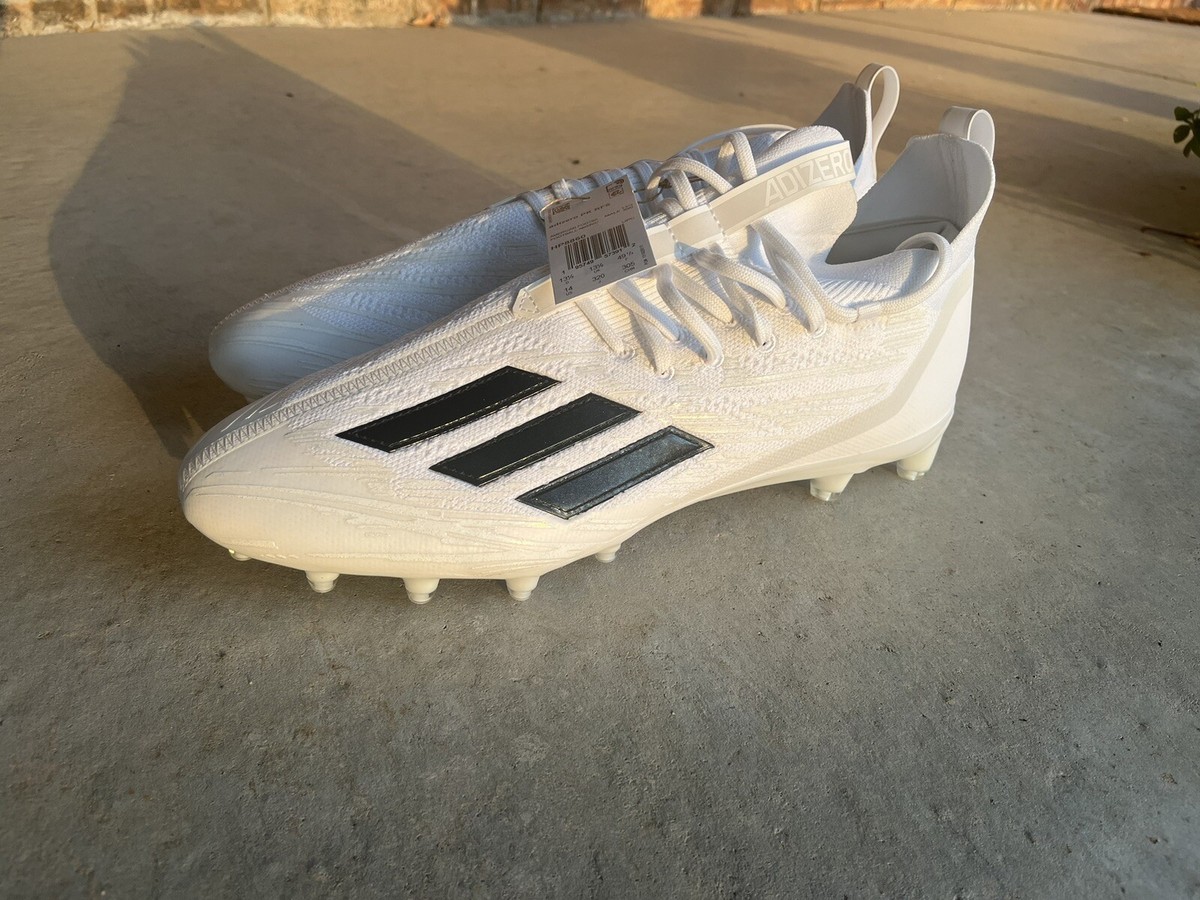 NEW Adidas ADIZERO PRIMEKNIT Football Cleats White/Black Men display picture 1