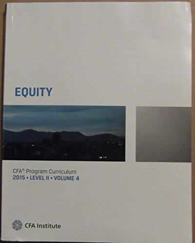 2015 CFA Program Curriculum Level 2 Volume 4 Book The Fast Free Shipping-image