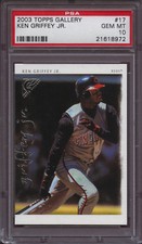 2003 Topps Gallery 17 Ken Griffey Jr. PSA 10 Gem Mint Mariners Reds HOF 