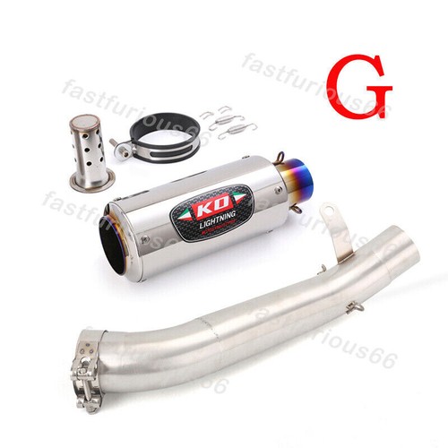 61mm For Aprilia RSV4 RF RR 2017-2020 Slip-on Exhaust Muffler Mid Pipe Silencer - Picture 11 of 12