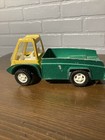 Vintage Pressed Steel Metal Wrecker Toy 1960 Green and yellow